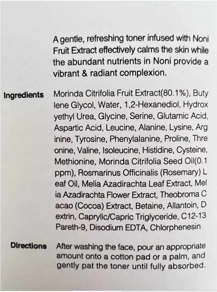 Тонер Real Noni Moisture Balancing с экстрактом нони